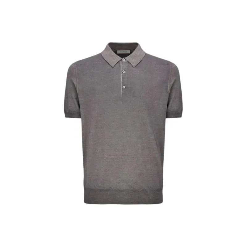 Canali Polo Shirts Men Gray-0