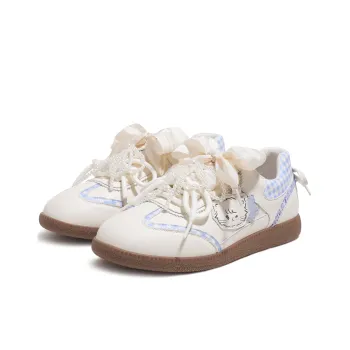 Mikko Illustrations X TTKJ Skateboard Shoes Women's Low Top Blue