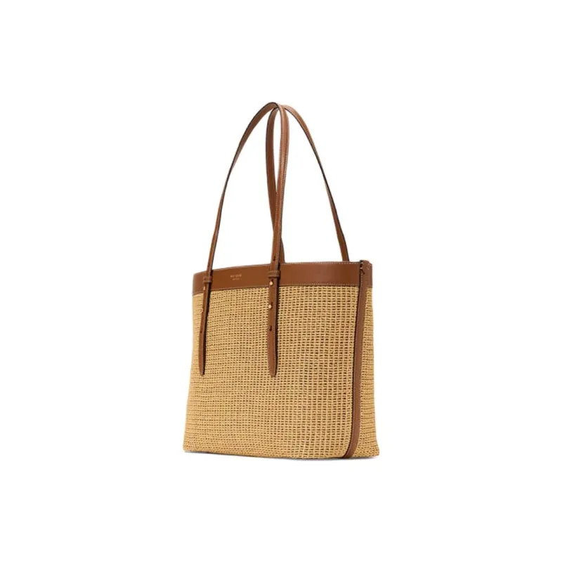 Kate Spade Fabric Tote Bag, Shopping Bag, Shoulder Bag Tubas Women's Brown-1