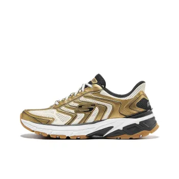 Skechers SPORT WOMENS Anti Slip Wear Resistant Low Top Chunky Sneakers Women's Gold Black