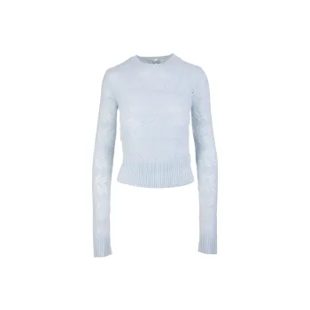 SportMax Open-knit Ribbed-trim Jumper