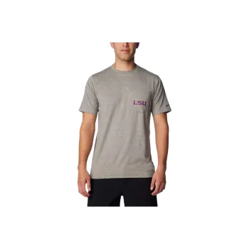 Columbia Collegiate Tech Trail Omni Shade™ T Shirt Men's Charcoal Gray