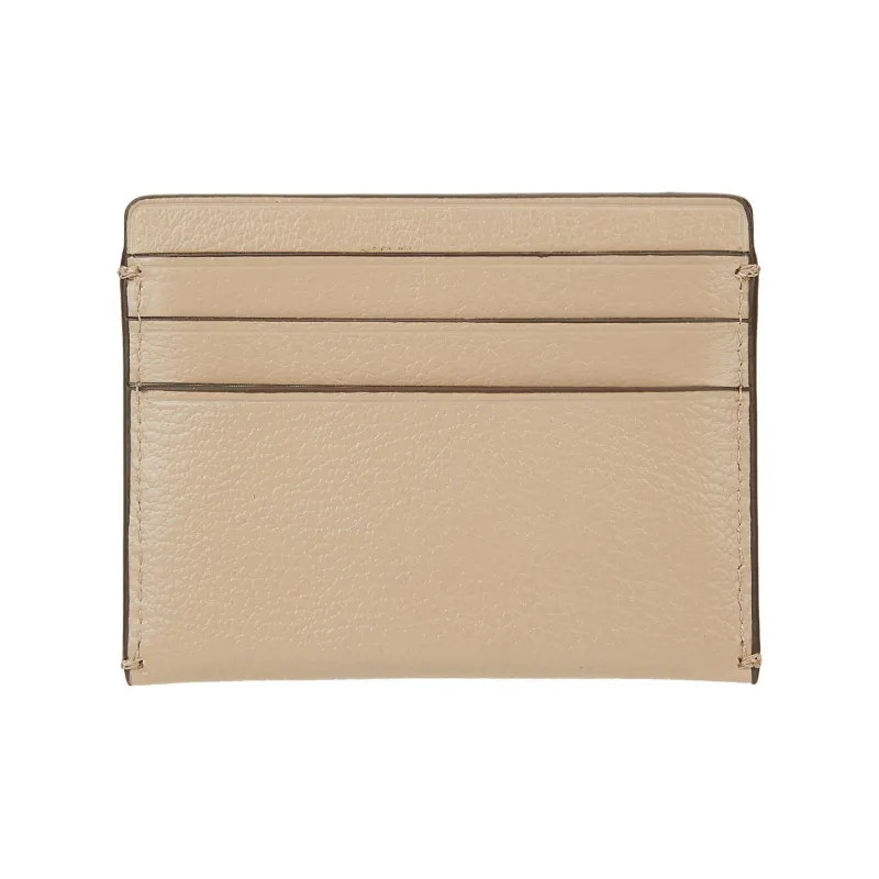CALVIN KLEIN Minimal Collection Leather Card Holder Women's Nude-2