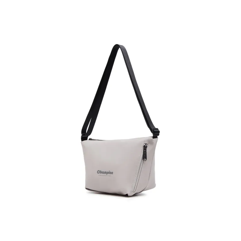 Champion Artificial Leather Shoulder Bag Unisex Black/Alloy Gray-5