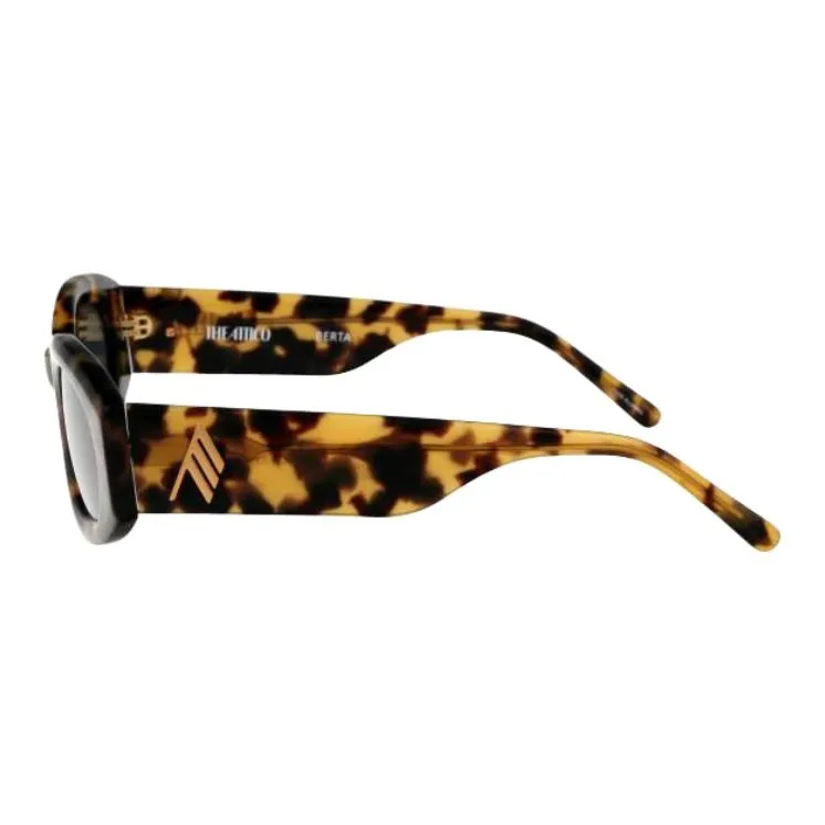 The Attico Acetate Oval Sunglasses Women's Leopard Print-2