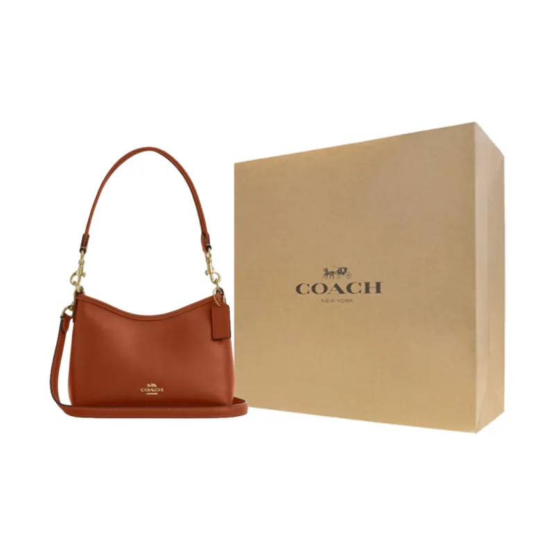 COACH LAUREL Smooth Grain Leather Crossbody Bag, Shoulder Bag Trumpets Women's Brown-7