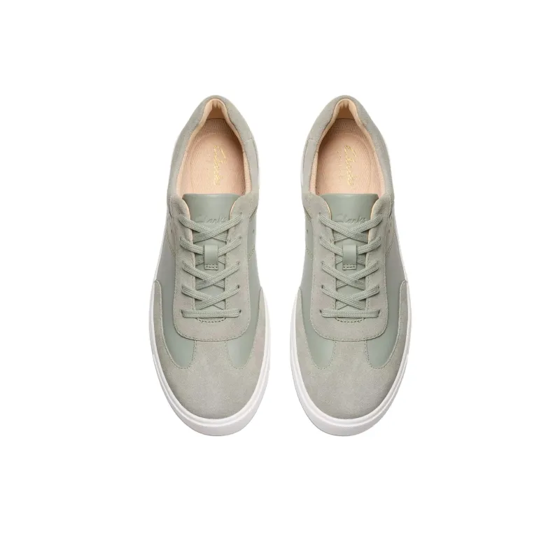 Clarks Makea Court Low Top Skateboard Shoes Women's Green-3