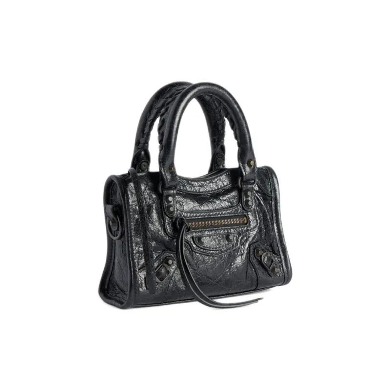 Balenciaga Le City Lambskin Shoulder Bag, Crossbody Bag, Handbag Mini Women's Black-2