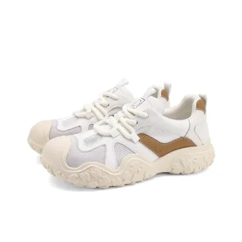 D FUSE SCANDINAVIA Abrasion Resistant Height Increasing Low Top Casual Shoes Women's Ecru