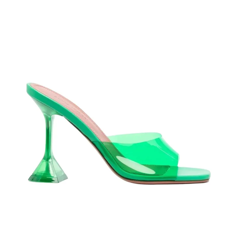 AMINA MUADDI Slip Resistant Slide Slippers 9.5cm Women's Green-1