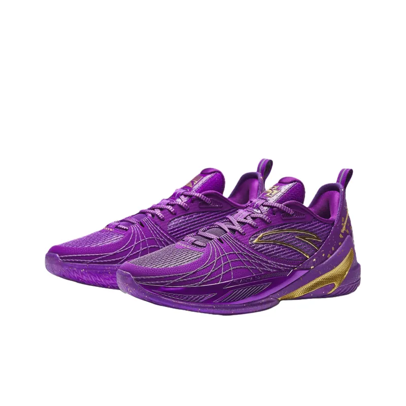 ANTA Speed Decision 6 Basketball Shoes Men Low Top Deep Purple-2
