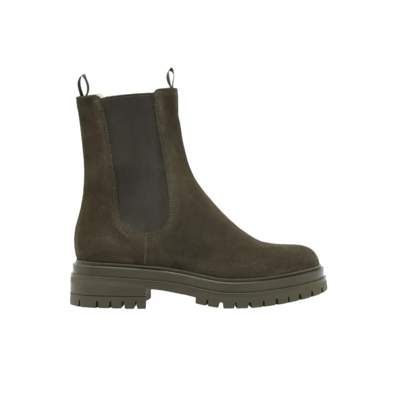 GIANVITO ROSSI Chester Short Chelsea Boots 4cm Women's Green-1