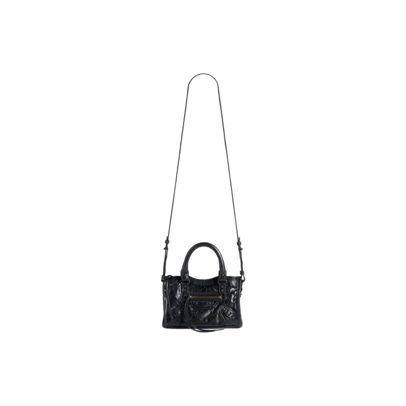 Balenciaga Le City Lambskin Shoulder Bag, Crossbody Bag, Handbag Mini Women's Black-1