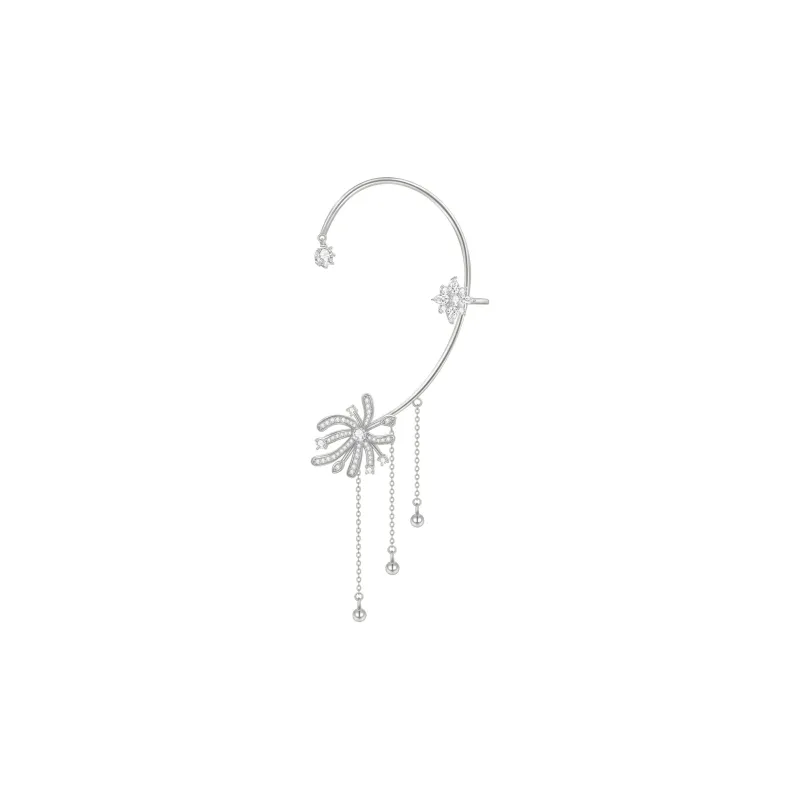Lao Feng Xiang S925 Silver Clip On Earrings Women's-4