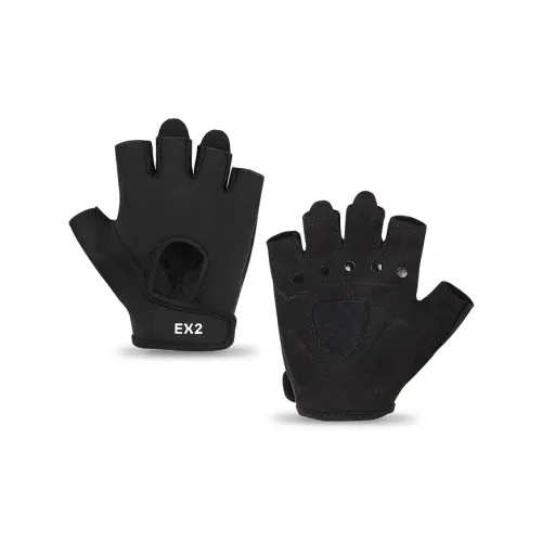 EX2 YIHAISHI Polyamide Half Finger Sports Glove Unisex Black