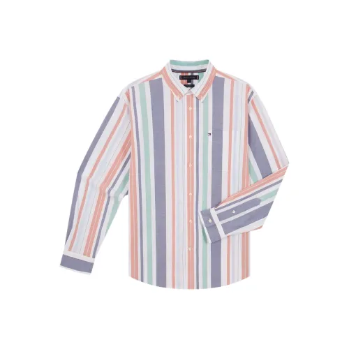 Tommy Jeans Maglietta blu chiaro navy rosa giallo pastello Multicolor Stripes 0DM