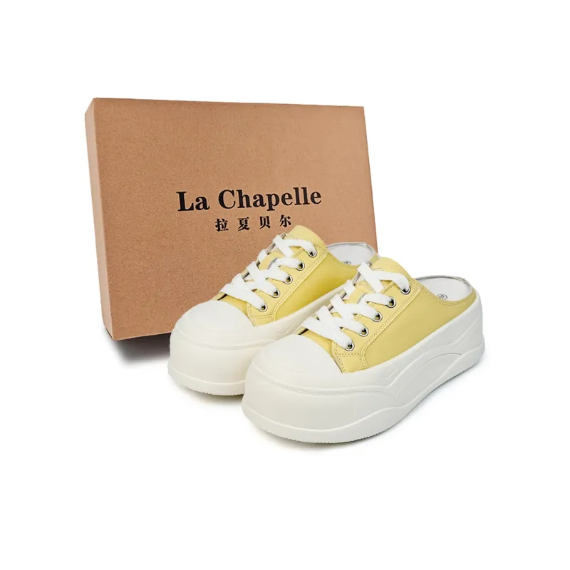 La Chapelle Slip Resistant Closed Toe Slippers Women's Yellow-2