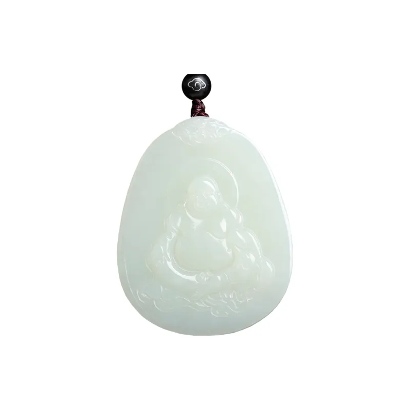 WANYUHUN Hetian Jade Pendants White Jade Unisex-5