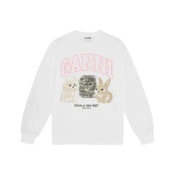 GANNI Logo print Sweatshirt