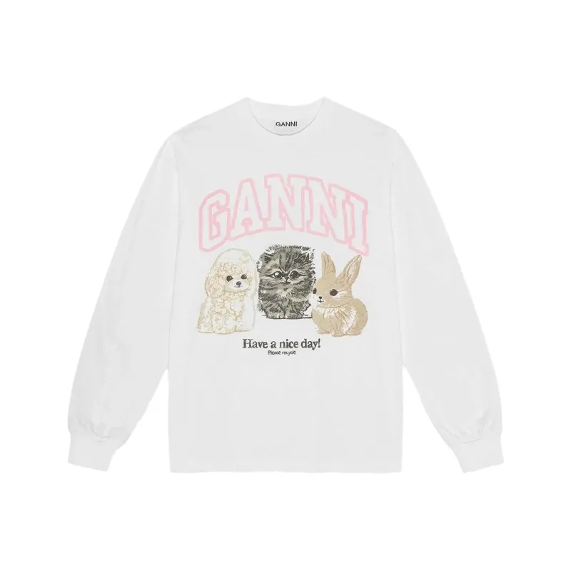 GANNI Logo print Sweatshirt-0