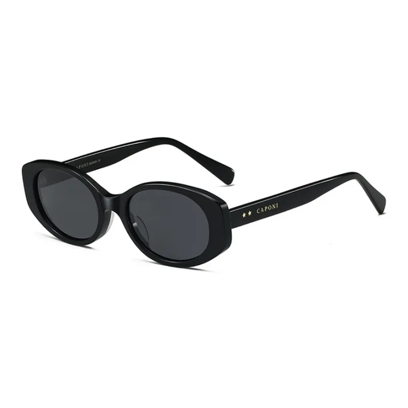 CAPONI Plate Frame Cat Eye Sunglasses Unisex-1