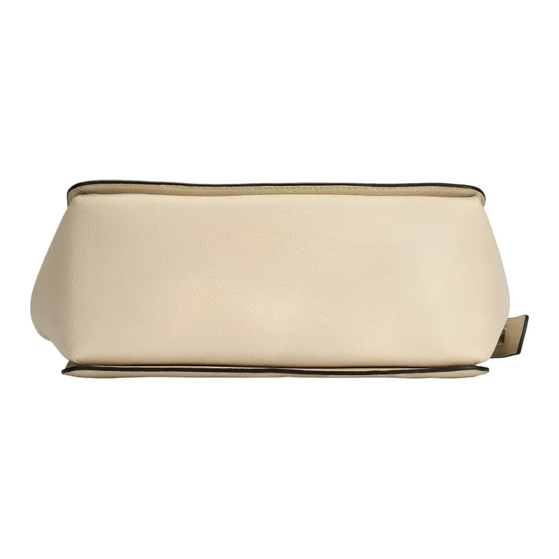 TORY BURCH Robinson Litchi Grain Leather Tote Bag, Shopping Bag, Handbag, Shoulder Bag Trumpets Women's Cream White-3