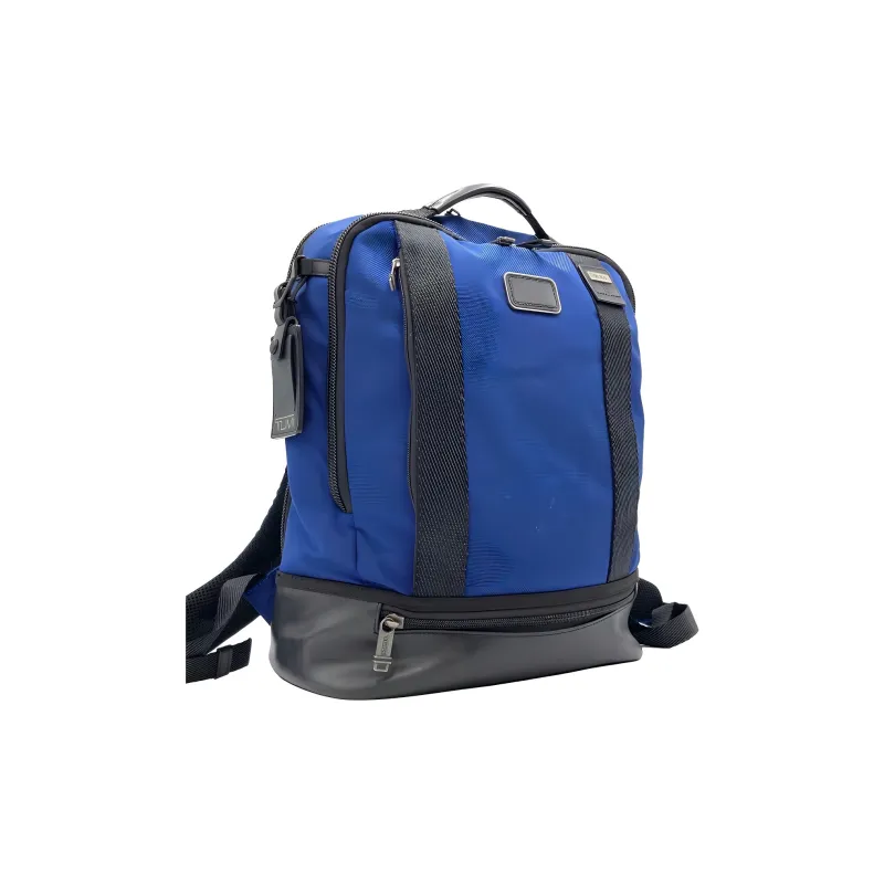 TUMI Nylon And Leather Backpack Large Size Unisex Blue Black-1