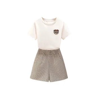 Cypress House Casual Suit Women's Top White Bottom Black White Khaki