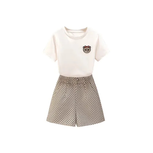 Cypress House Casual Suit Women's Top White Bottom Black White Khaki