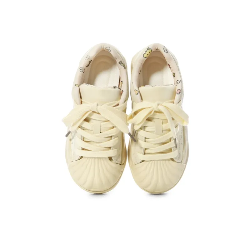 The New Age Family Low Top Skateboard Shoes Women's Yellow-2