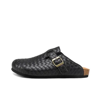 CHAOPAISHA EVA Rubber Sole Cork Sole Abrasion Resistant Slip Resistant Closed Toe Slippers Unisex Black