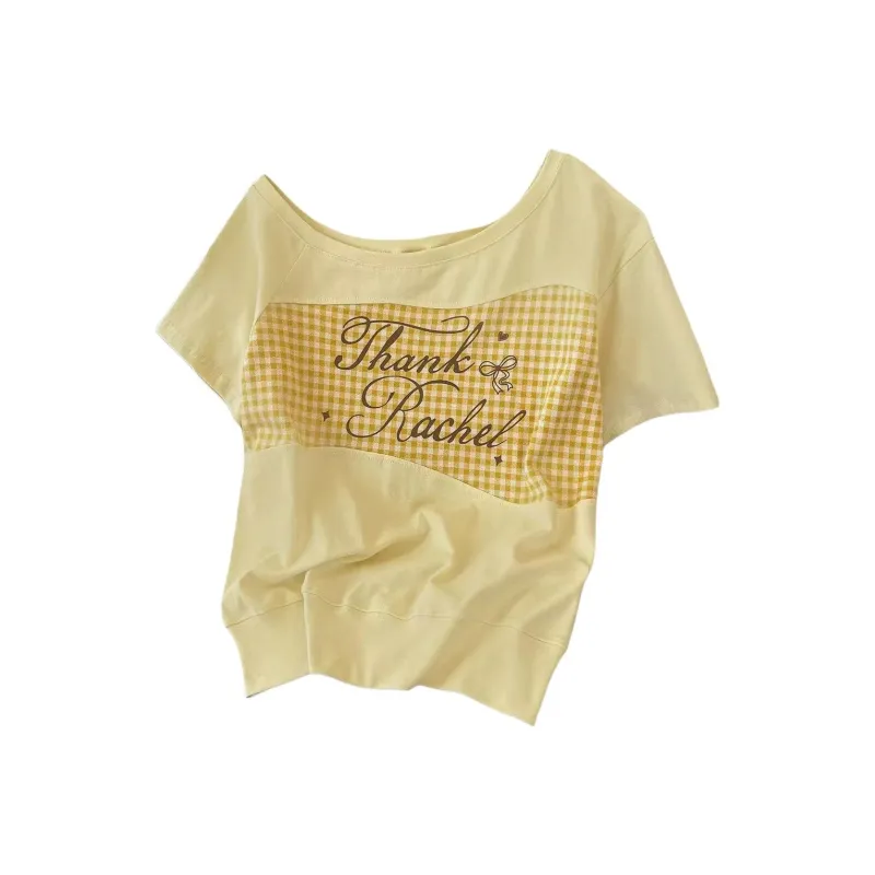 ABCMININ T Shirts Women's Yellow-0