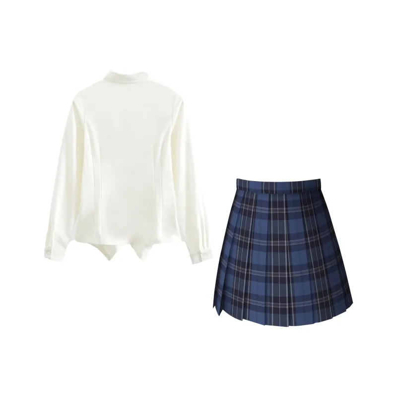 SHENBEI JK Two Piece Skirt Sets Women's-1