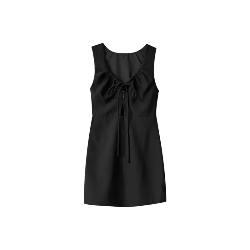 AHDO Sleeveless Dresses Women's Black-0