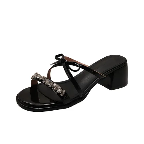 LXVB Slide Slippers Women's Black/Beige/Silver
