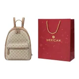 Khaki & Dark Apricot[Gilded Shopping Bag]