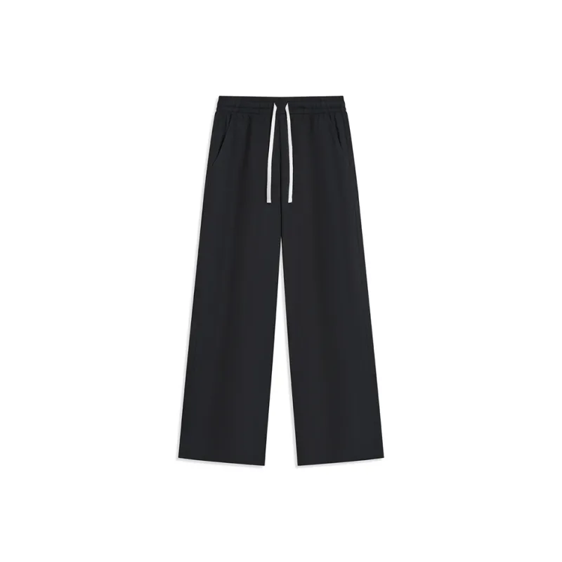 XTEP Knitted Sweatpants Unisex Jet Black-0