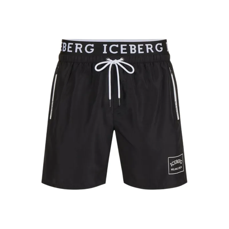 Iceberg Swimming Shorts Men's Black-0