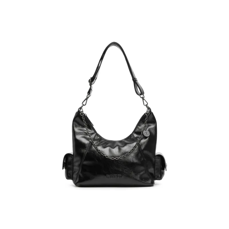 Champion Fabric Shoulder Bag Unisex Medium Blue Denim/Black/Black Gray/Silver White-15