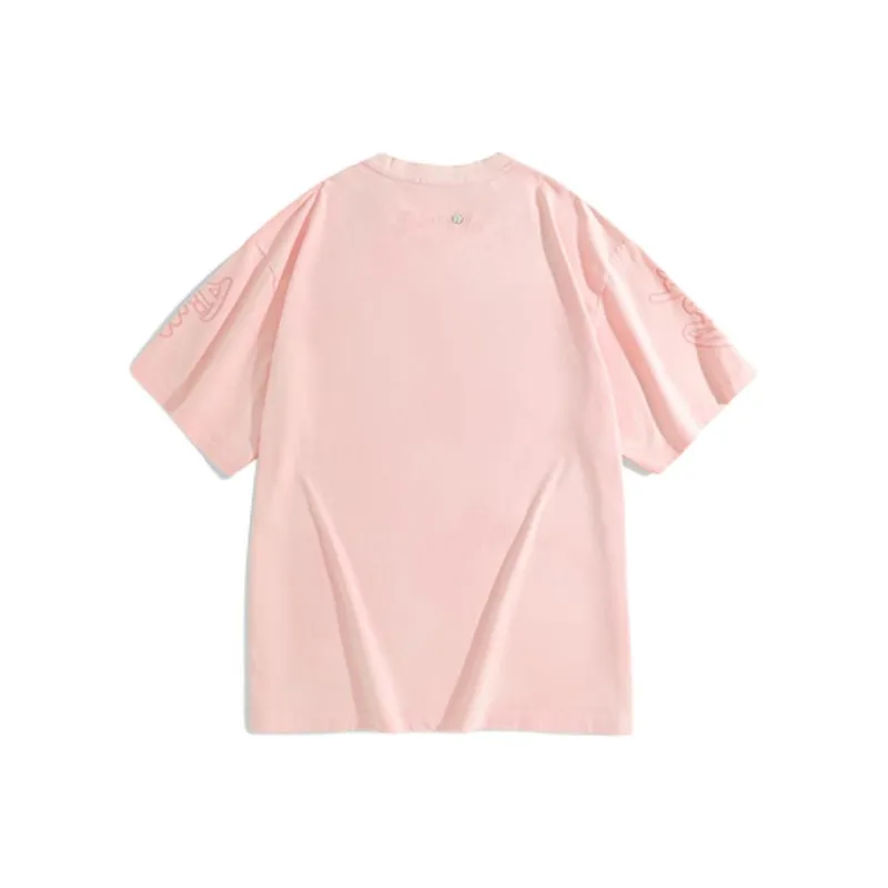 PEACEBIRD T Shirts Men Gray Pink 1-1