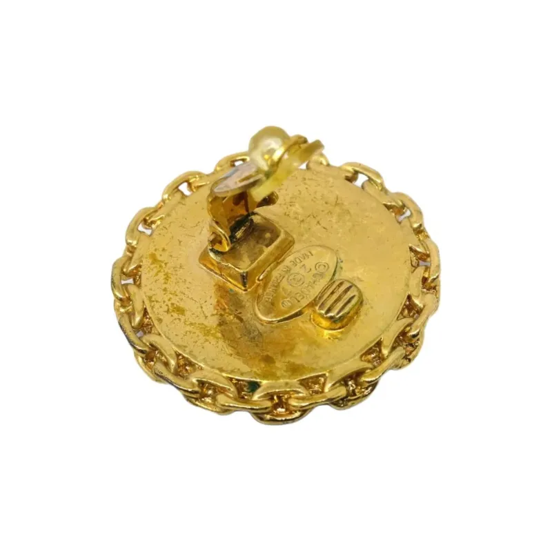 CHANEL 1993 Button Clip on Earrings-2