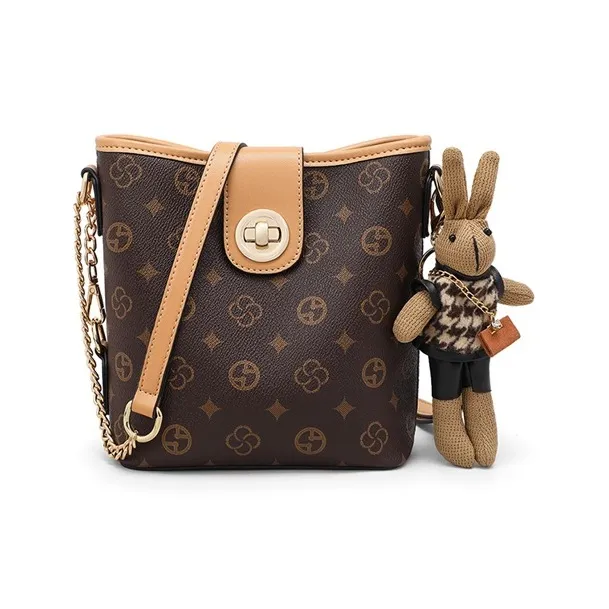 CNNCOO PVC Crossbody Bag Women's Coffee-5