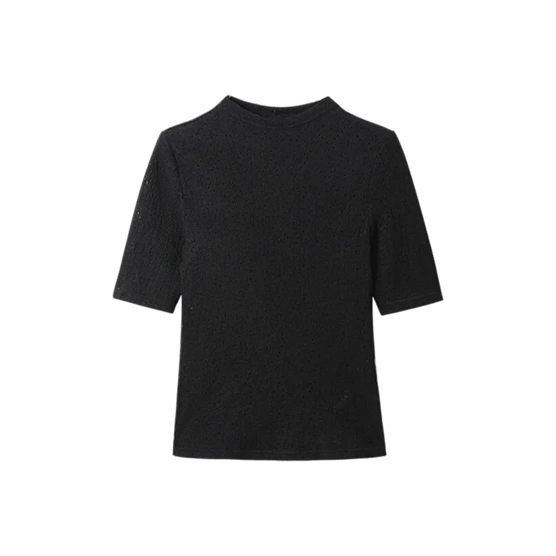 SHUXI T Shirt Women's Whirlwind Black-0