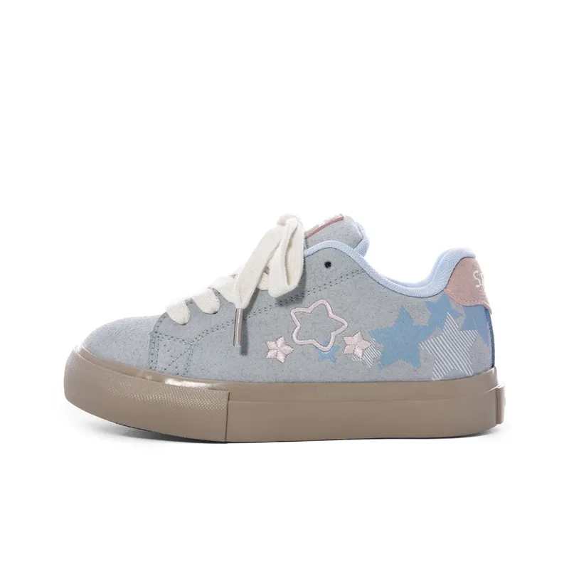 The New Age Family Low Top Skateboard Shoes Women's Pink Blue-0