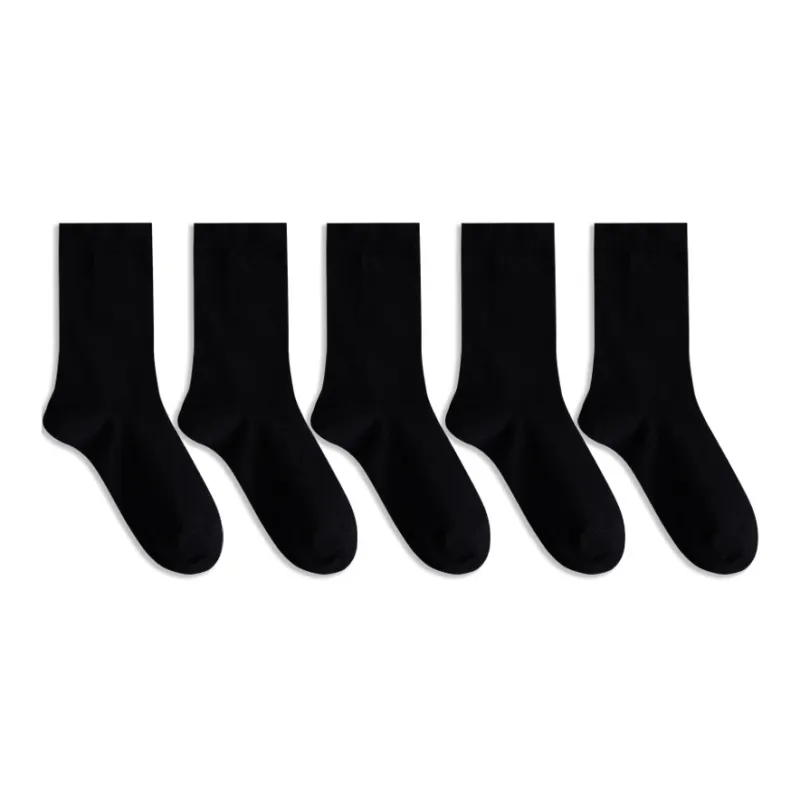 MIANWUQI Mid Calf Socks Women's 5 Pack-9