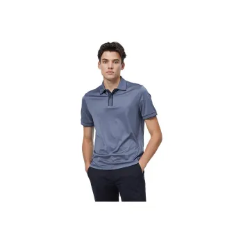 DIDIBOY Polo Shirts Men Gray Blue