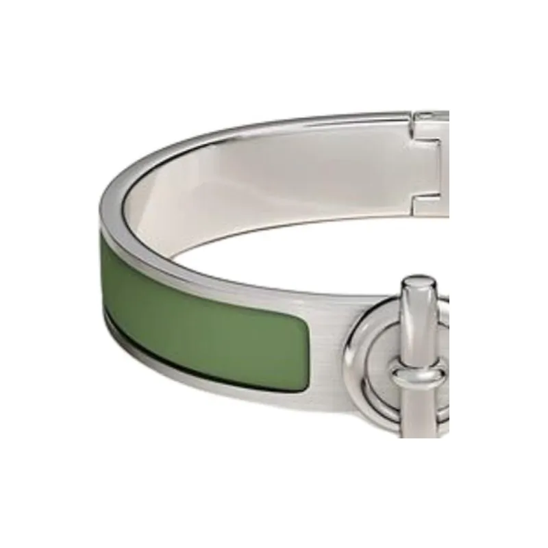 HERMES Enamel Bangles Men's Green-2