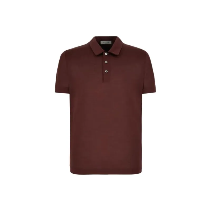 Canali Polo Shirts Men Red-0