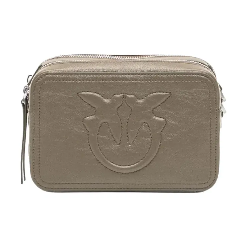 PINKO Calfskin Shoulder Bag Women's Sandy Beige-0