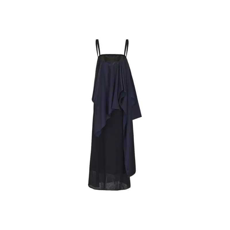 RUOHAN Slip Dresses Women's Black-1